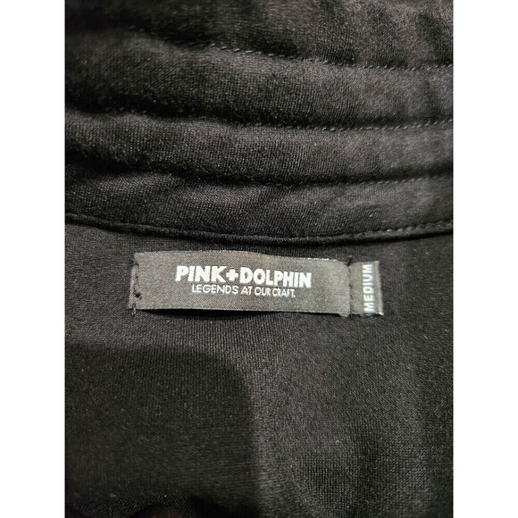 PINK + Dolphin Black "foreign." Short Sleeve Sweatshirt Tunic Dress, Medium - Picture 9 of 9